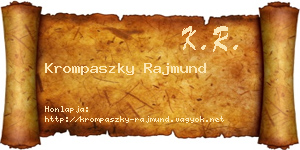 Krompaszky Rajmund névjegykártya
